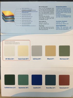 BẢNG MÀU TÔN BLUESCOPE