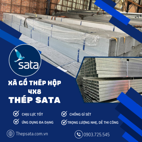 xà gồ thép hộp 4x8