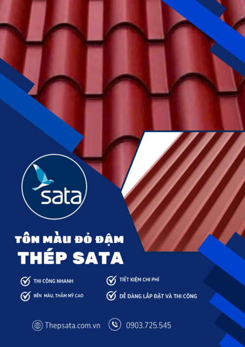 tôn màu đỏ đậm