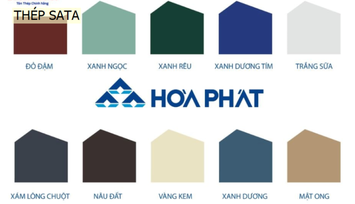 BẢNG MÀU TÔN GIẢ NGÓI HÒA PHÁT