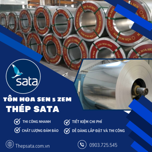 Tôn hoa sen 5 zem