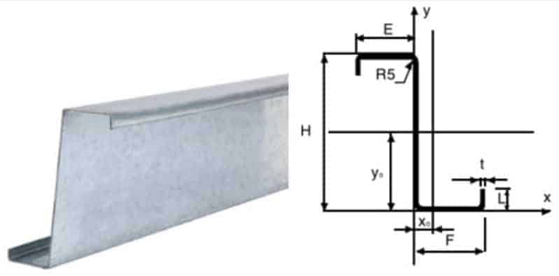 Xà gồ Z200 được thiết kế theo hình dạng chữ Z