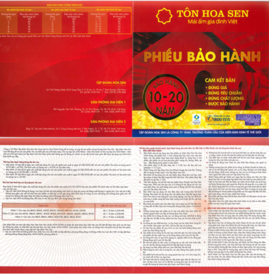 Chính sách bảo hành tôn hoa sen