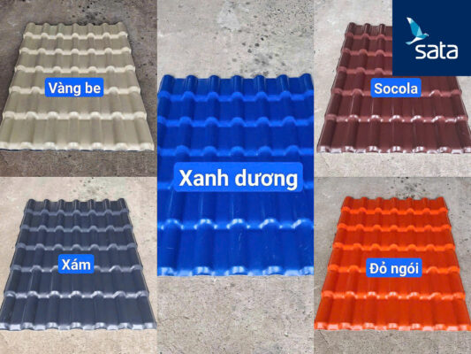 Bảng Màu Tôn Ngói Nhựa ASA/PVC Mới Nhất