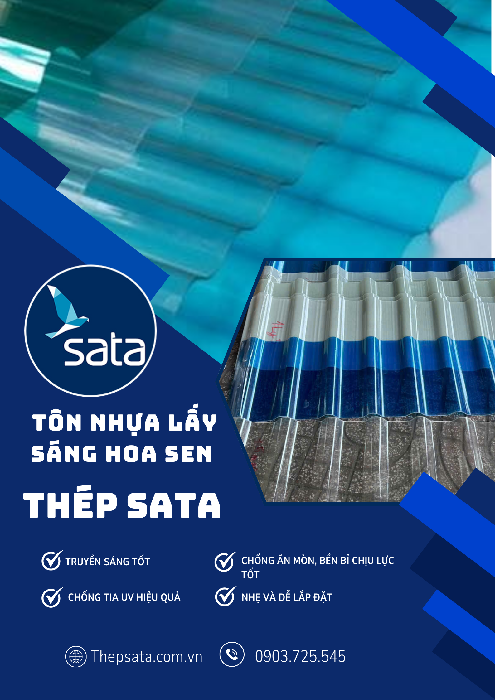 Tôn Nhựa Lấy Sáng Hoa Sen Tôn Nhựa Lấy Sáng Hoa Sen