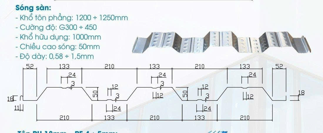 Tôn Sàn Deck 0.58